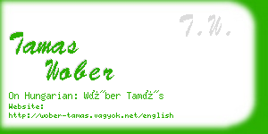 tamas wober business card